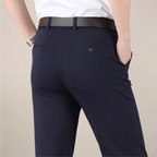 Men's Tailored Slim Fit Trousers With A Flexible Stretch Waistband