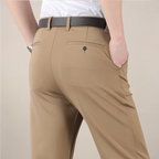 Men's Tailored Slim Fit Trousers With A Flexible Stretch Waistband