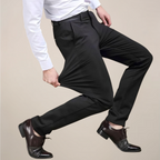 Men's Tailored Slim Fit Trousers With A Flexible Stretch Waistband