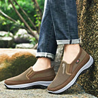 Men's Orthopedic Canvas Slip-On Sneakers With Cushioned Footbed