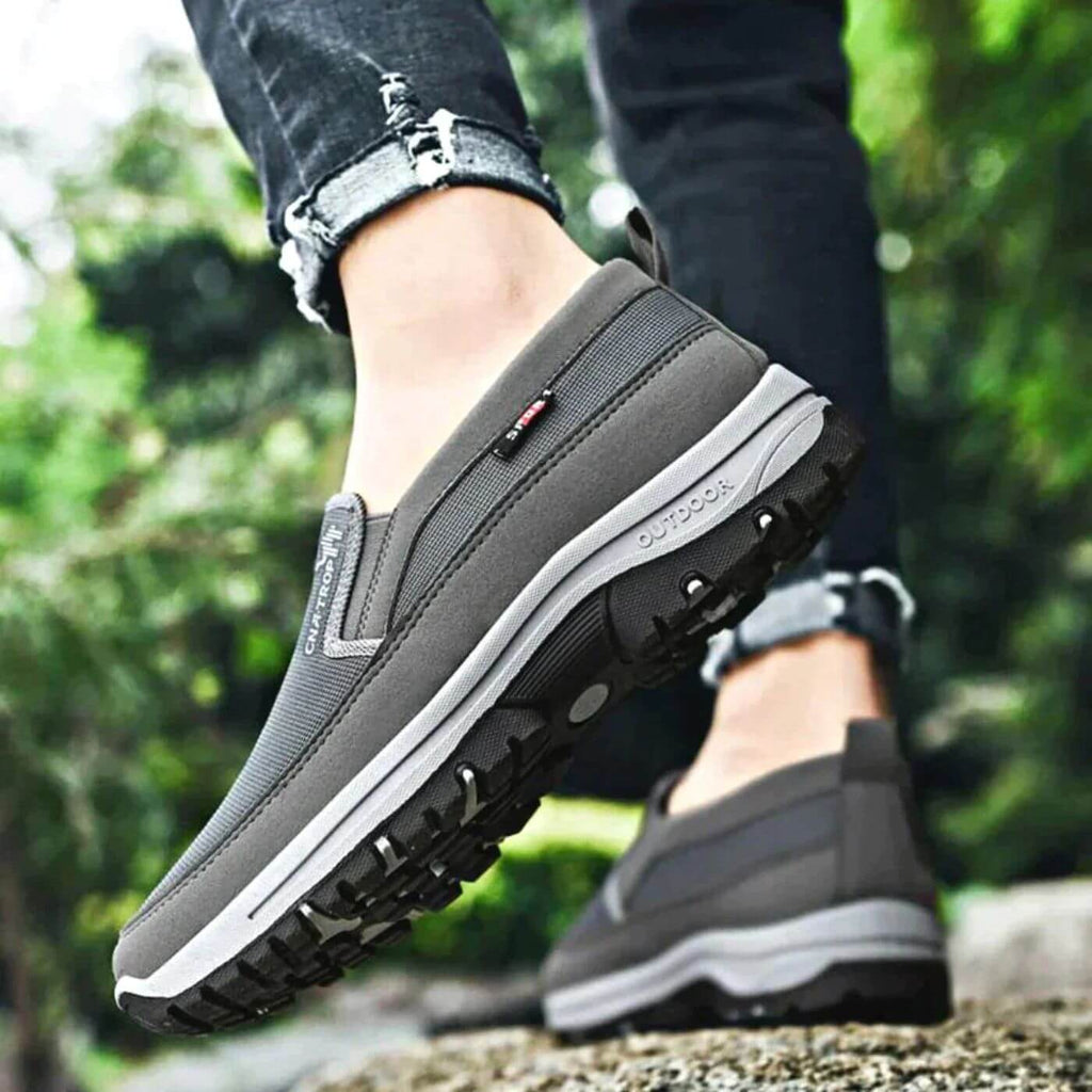 Men's Orthopedic Canvas Slip-On Sneakers With Cushioned Footbed