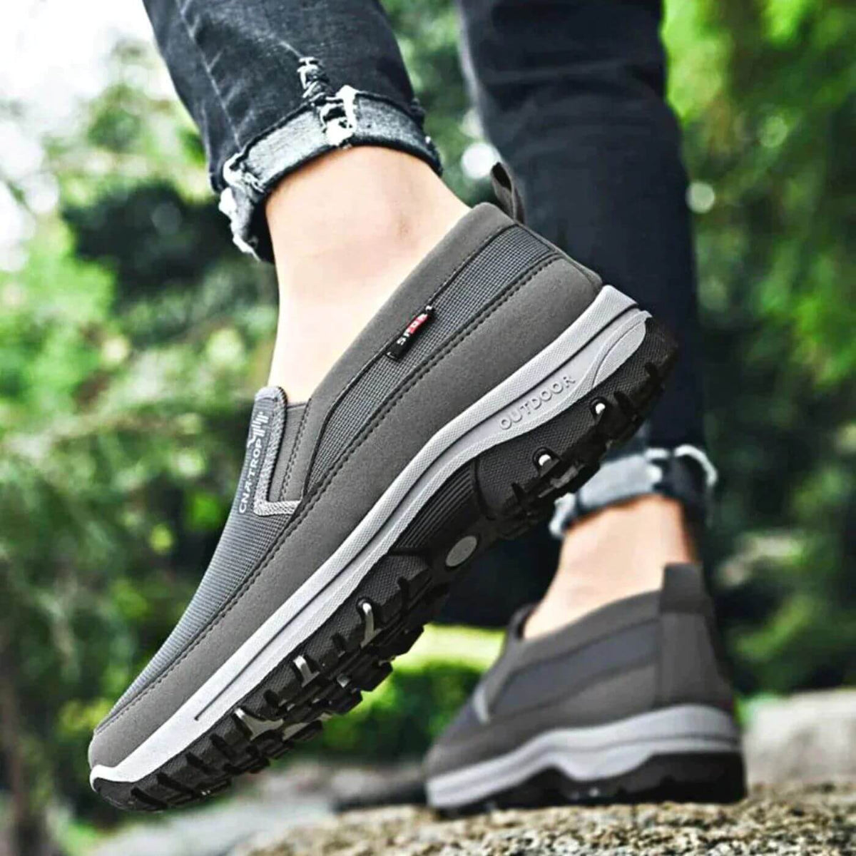 Men's Orthopedic Canvas Slip-On Sneakers With Cushioned Footbed