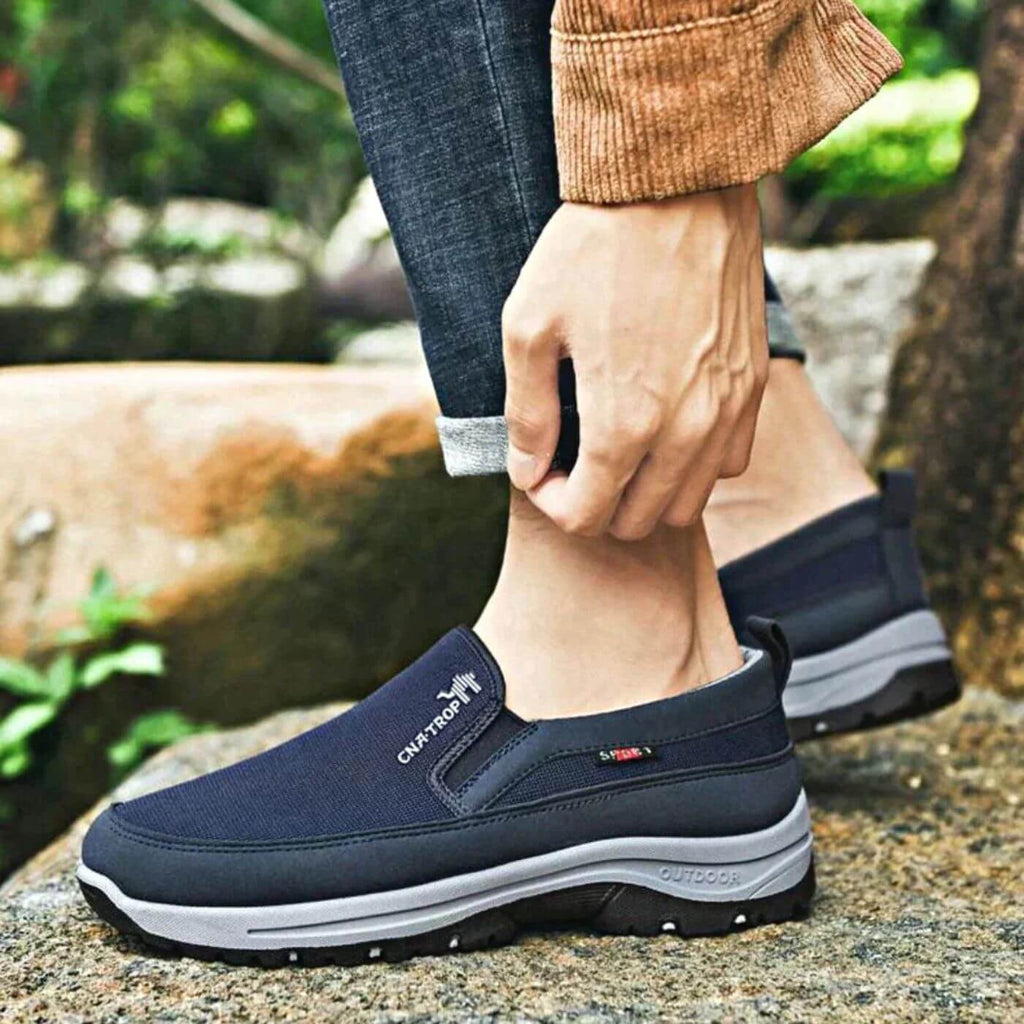 Men's Orthopedic Canvas Slip-On Sneakers With Cushioned Footbed