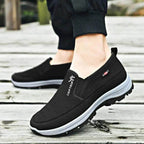 Men's Orthopedic Canvas Slip-On Sneakers With Cushioned Footbed