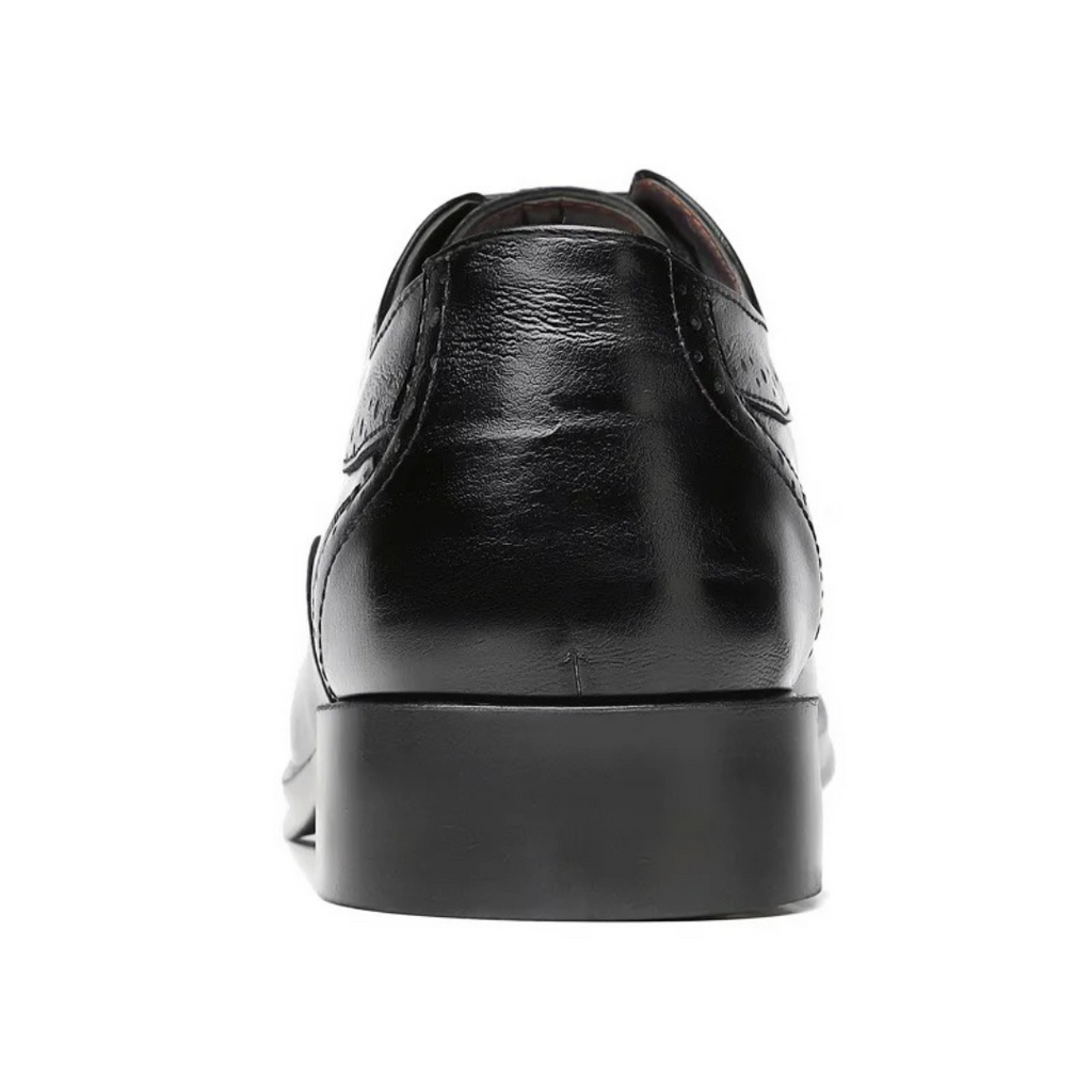 Men's Classic Brown Leather Oxford Wingtip Formal Dress Shoes