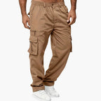 Men's Straight Leg Cargo Pants With Zip And Flap Pockets