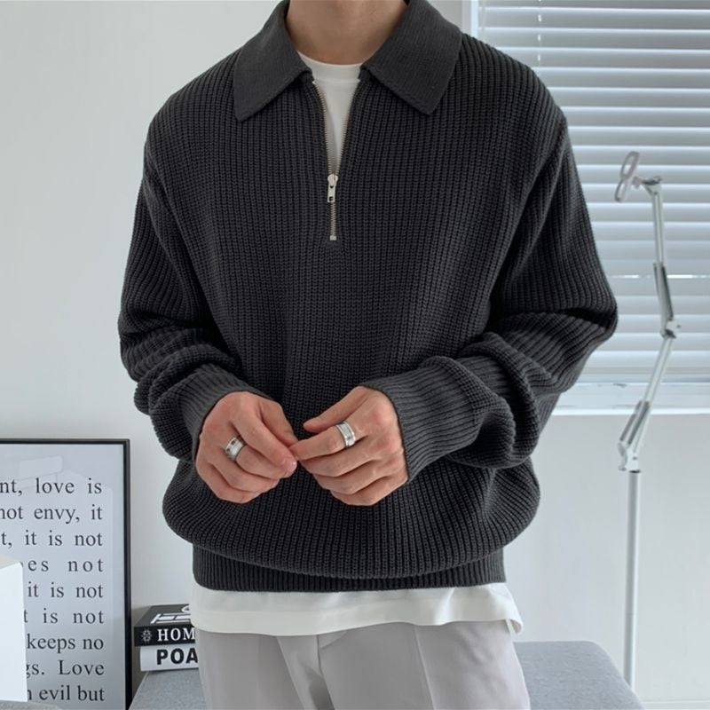 Jimmy Natural Wool Sweater Loose Fit Casual Fall Winter Knitwear