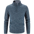 Sammy Jackson Men Half Zip Collar Pullover Sweater Warm Soft Cotton Casual Fall Top