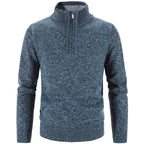 Sammy Jackson Men Half Zip Collar Pullover Sweater Warm Soft Cotton Casual Fall Top