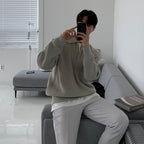 Jimmy Natural Wool Sweater Loose Fit Casual Fall Winter Knitwear