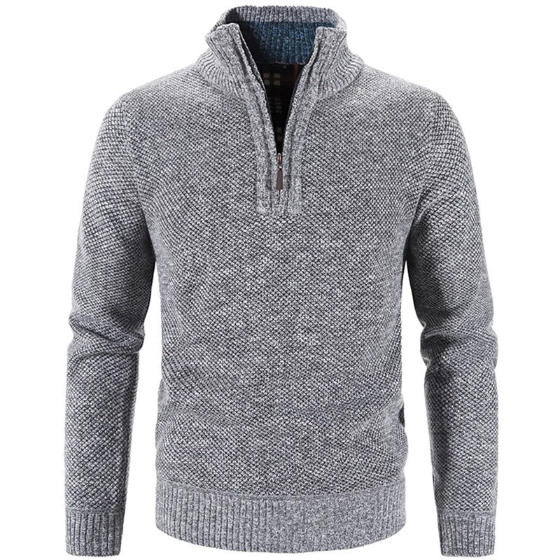 Sammy Jackson Men Half Zip Collar Pullover Sweater Warm Soft Cotton Casual Fall Top