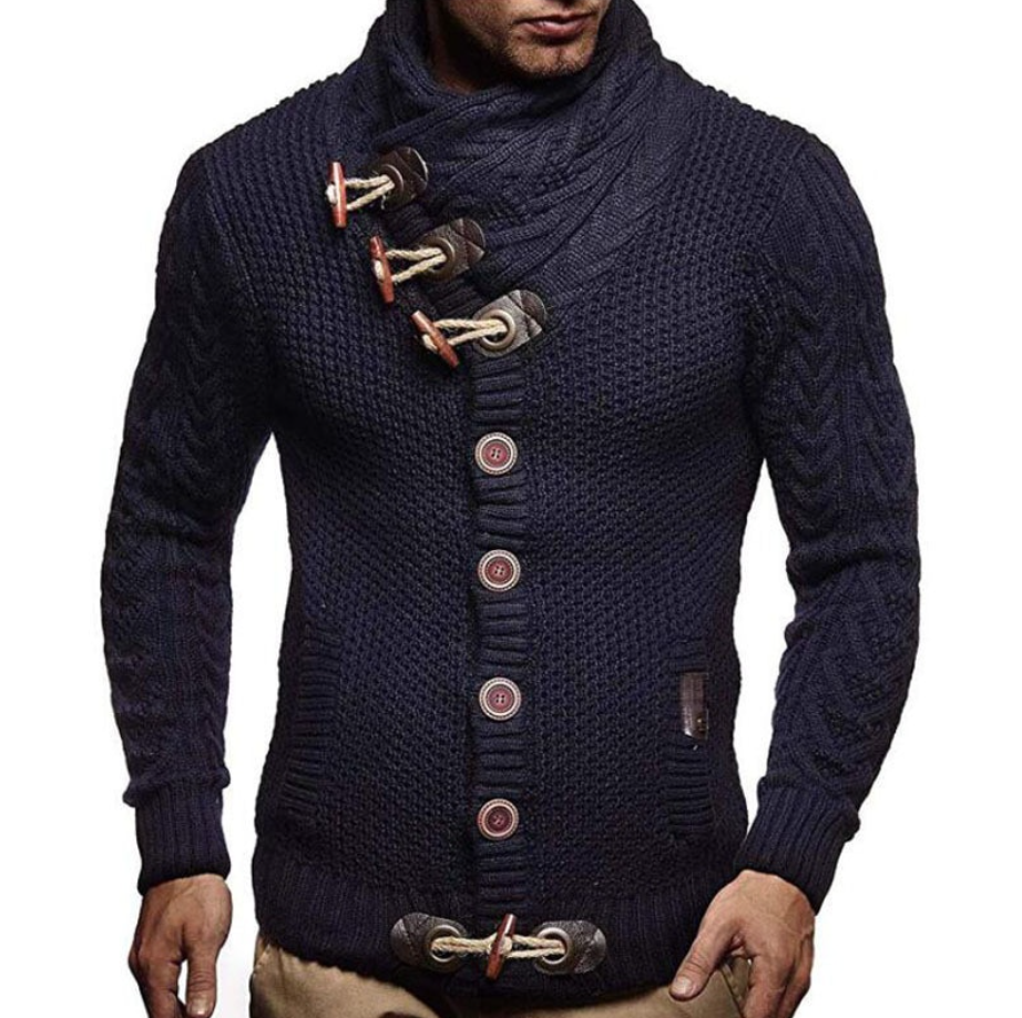 Sammy Jackson Warm Men's Casual Turtleneck Vest With Soft Comfort Fabric