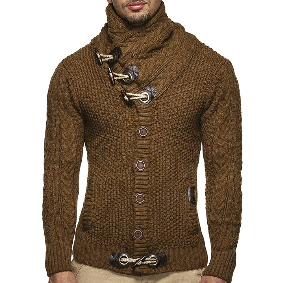 Sammy Jackson Warm Men's Casual Turtleneck Vest With Soft Comfort Fabric