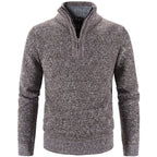 Sammy Jackson Men Half Zip Collar Pullover Sweater Warm Soft Cotton Casual Fall Top