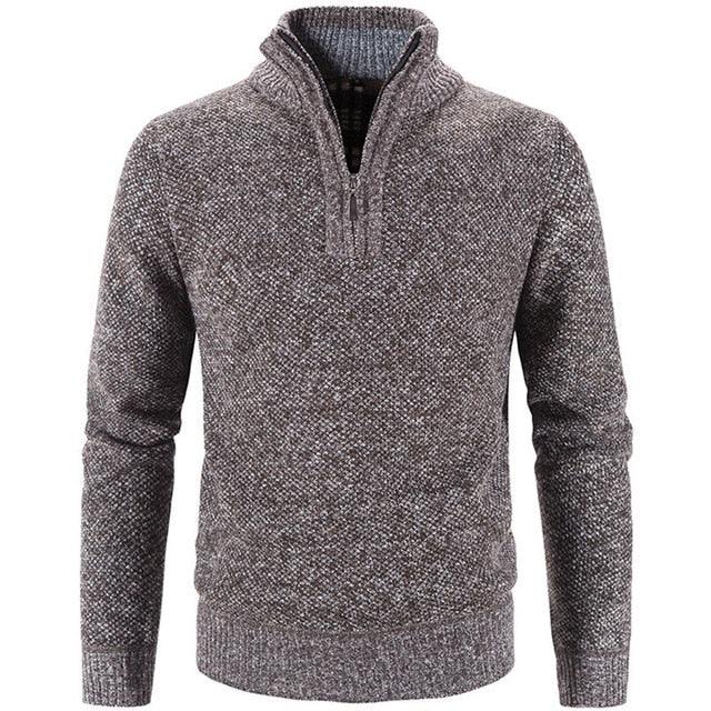 Sammy Jackson Men Half Zip Collar Pullover Sweater Warm Soft Cotton Casual Fall Top