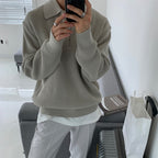 Jimmy Natural Wool Sweater Loose Fit Casual Fall Winter Knitwear
