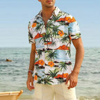 Sammy Jackson Corbyn Men Short Sleeve Hawaiian Print Casual Shirt