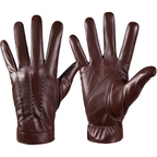 Julien Mens Touchscreen Leather Winter Gloves With Cashmere Lining