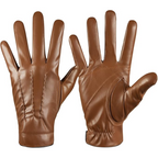 Julien Mens Touchscreen Leather Winter Gloves With Cashmere Lining