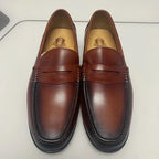Mens Vegan Faux Leather Slip On Loafers Business Casual Wear
