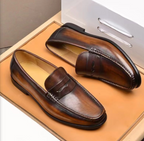 Mens Vegan Faux Leather Slip On Loafers Business Casual Wear