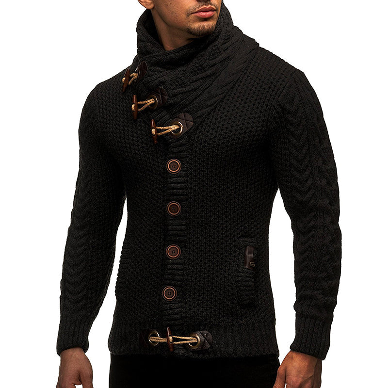 Sammy Jackson Warm Men's Casual Turtleneck Vest With Soft Comfort Fabric