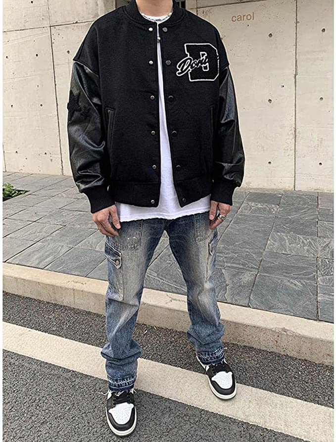 Sammy Jackson Men American Style Baseball Jacket With Warm Lining