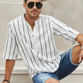 Sammy Jackson Lucian Premium Cotton Striped Button Down Shirt