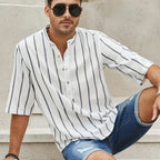 Sammy Jackson Lucian Premium Cotton Striped Button Down Shirt