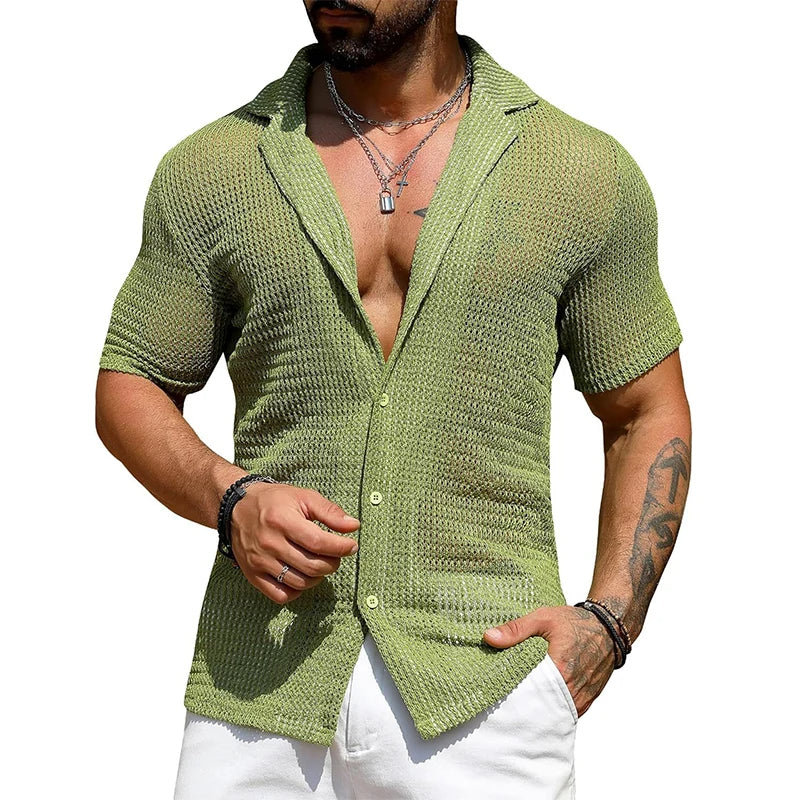 Sammy Jackson Merrick Mens Relaxed Fit Lightweight Summer Shirt