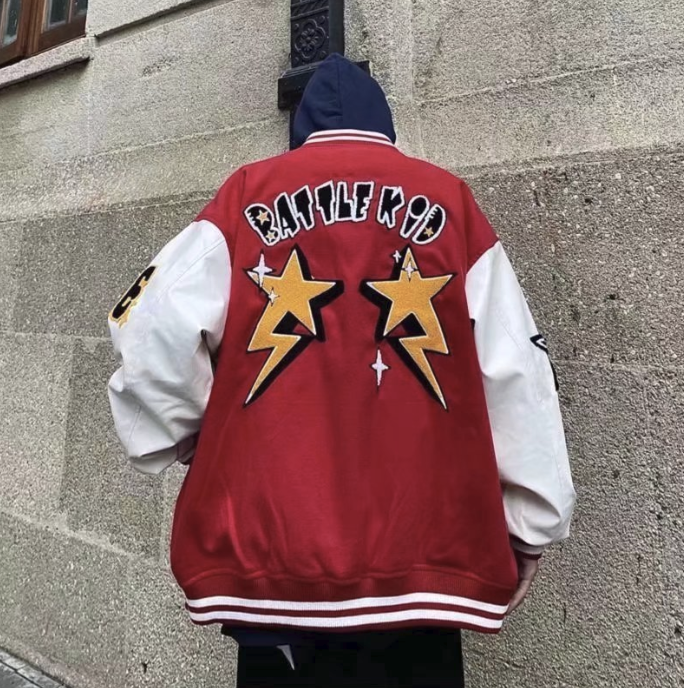 Sammy Jackson Men American Style Baseball Jacket With Warm Lining