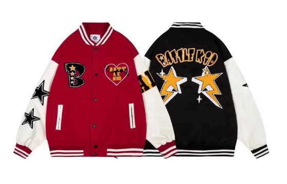 Sammy Jackson Men American Style Baseball Jacket With Warm Lining