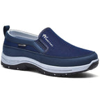 Strideguard Mens Waterproof Orthopaedic Canvas Slip On Shoes With Elastic Panels